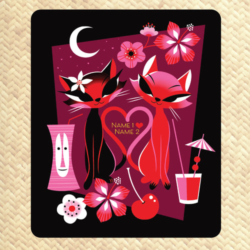 Jeff Granito's 'Love Cats' Personalized Cozy Blanket - Pre-Order