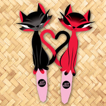 Jeff Granito's 'Liz and Frank' Love Cats Metal Yard Stake Set of TWO (2) - Pre-Order