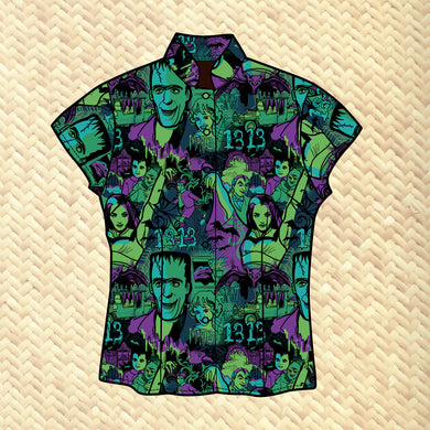 Jeff Granito's '13 Mockingbirds' Classic Aloha Button Up-Shirt - Womens - Ready to Ship!