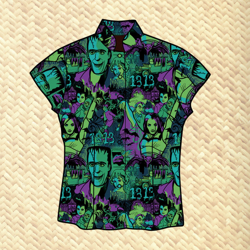 Jeff Granito's '13 Mockingbirds' Classic Aloha Button Up-Shirt - Womens - Ready to Ship!
