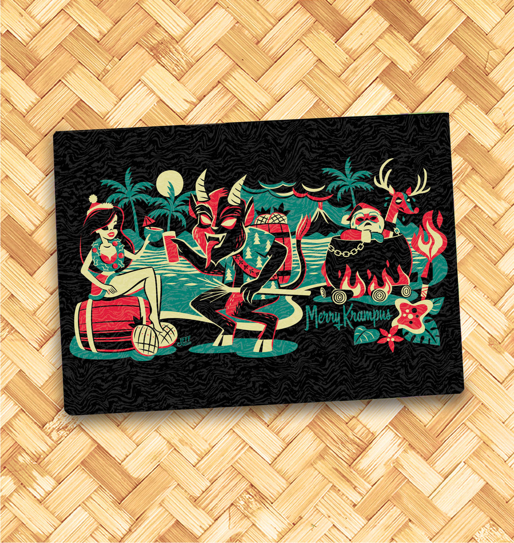 Jeff Granito's 'Merry Krampus' Glass Cutting Board - Rolling Pre-Order / Ready to Ship!