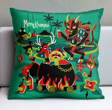 Jeff Granito's 'Merry Krampus' Pillow Cover - Ready to Ship! (FREE SHIPPING in U.S.)