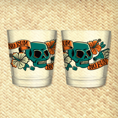 Jeff Granito's 'No Rum No Fun' Mai Tai Cocktail Glass - Pre Order