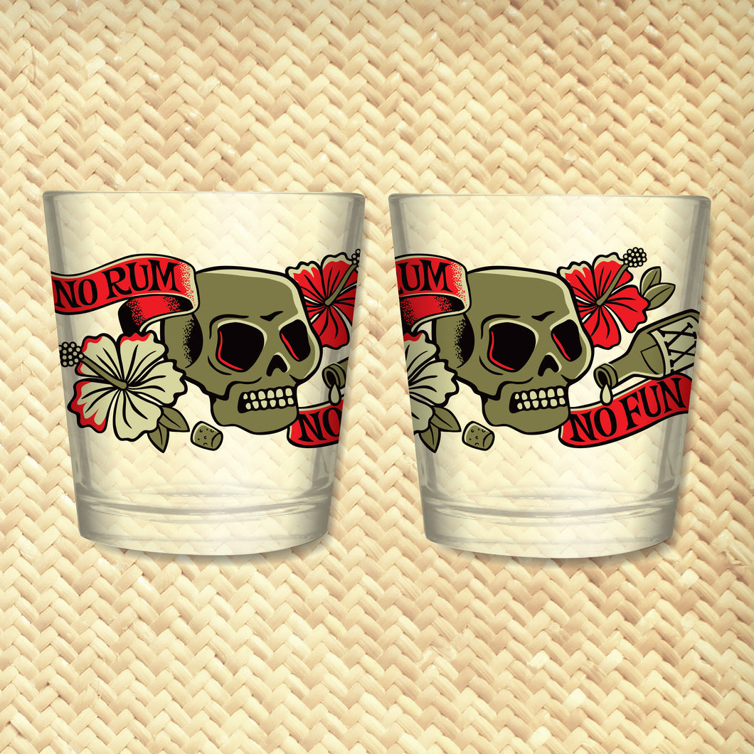 Jeff Granito's 'No Rum No Fun' Mai Tai Cocktail Glass (1) - Ready to Ship!