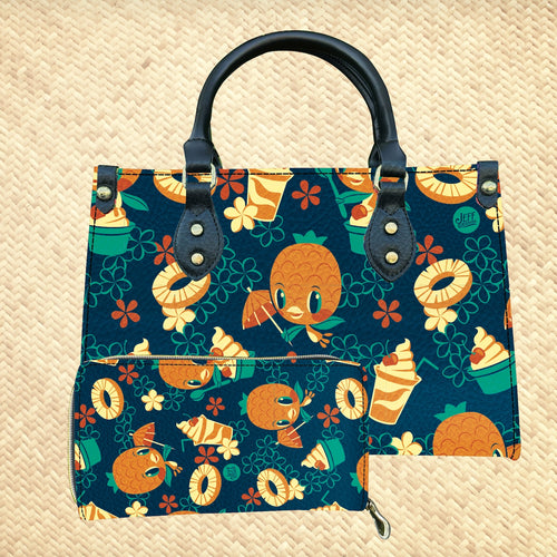 Jeff Granito's 'Pineapple Bird' Handbag and Zippered Wallet Set - Ready to Ship!
