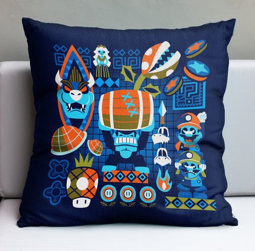 Jeff Granito's 'Pineapple Power-Up' Pillow Cover - Ready to Ship! (FREE SHIPPING in U.S.)
