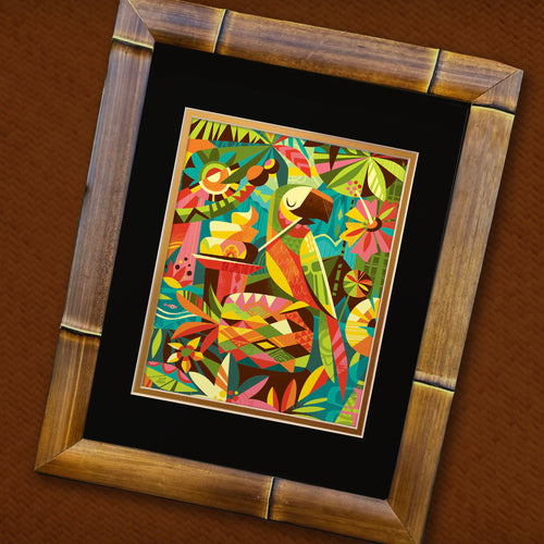 TikiLand Trading Co. Dark Bamboo Plank Frame - Fits 11 X 14 Inch Prints - Ready to Ship!