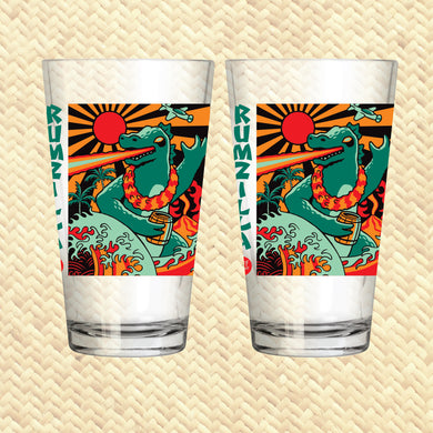 Jeff Granito's 'Rumzilla' Pint Glass (1) - Pre Order