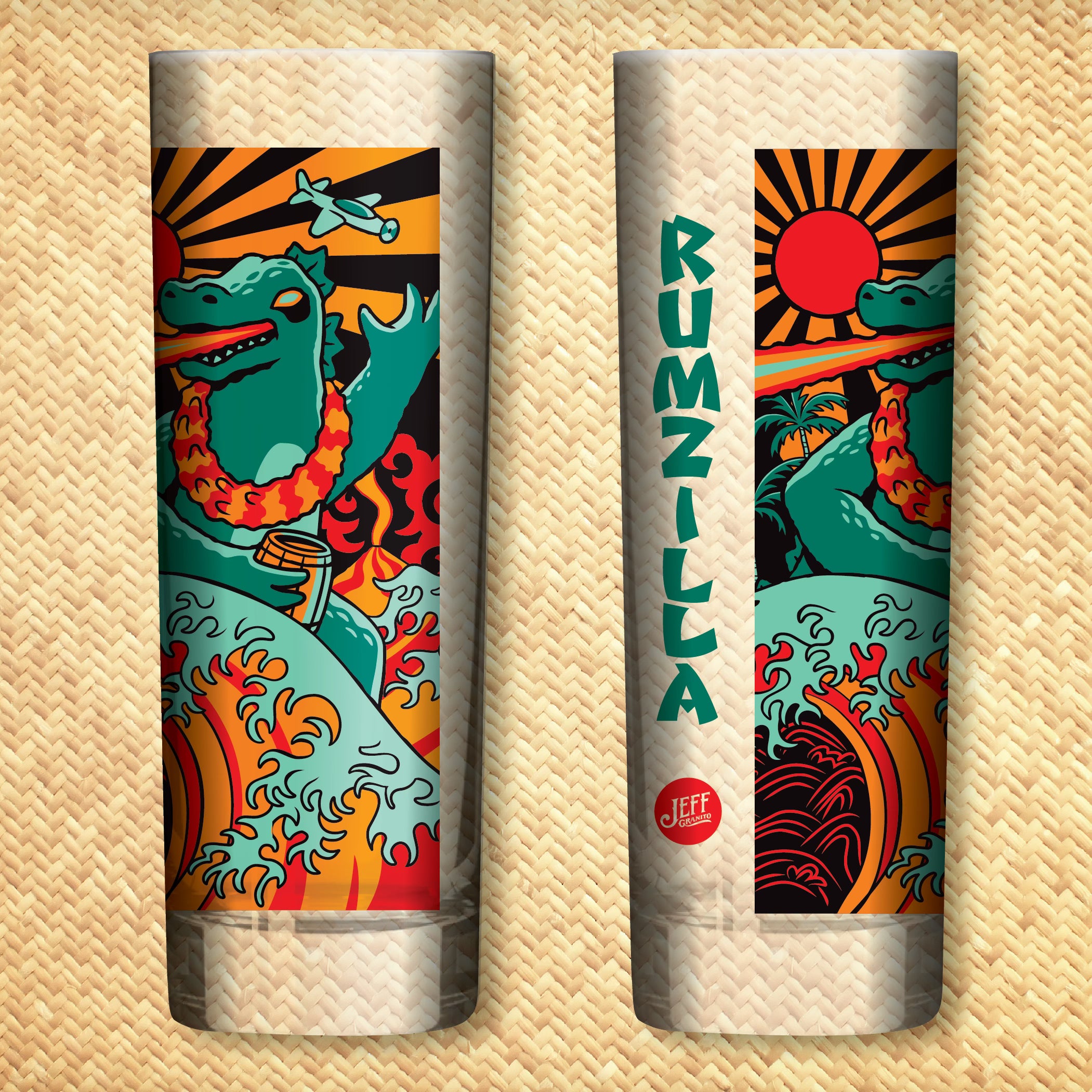 Jeff Granito's 'Rumzilla' Zombie Cocktail Glass - Ready to Ship