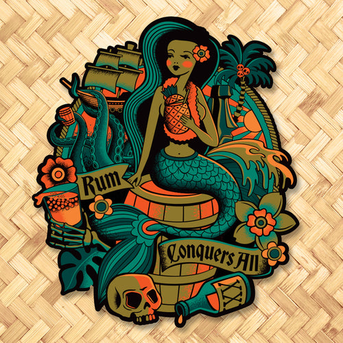 Jeff Granito's 'Rum Conquers All' Metal Sign - Pre Order