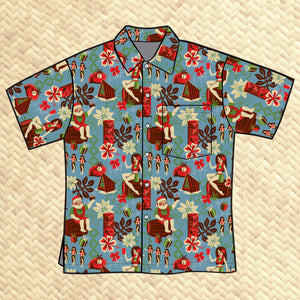 'Happy Huladays' - Unisex Aloha Shirt