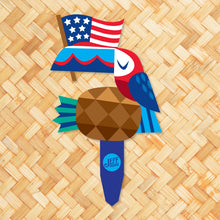 Jeff Granito's 'Star-Spangled Aloha' Metal Yard Stake Set of THREE (3) - Pre-Order!