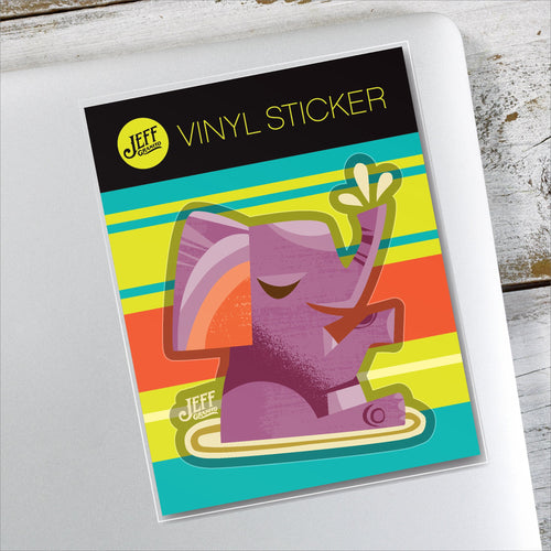 Jeff Granito's 'Jungle Elephant' Vinyl Sticker - Ready to Ship!