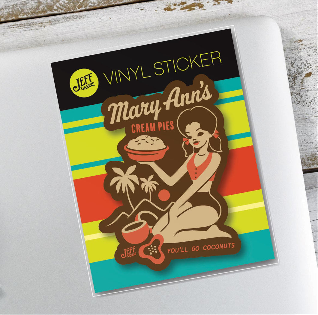 Jeff Granito's 'Mary Ann's Cream Pies' Vinyl Sticker