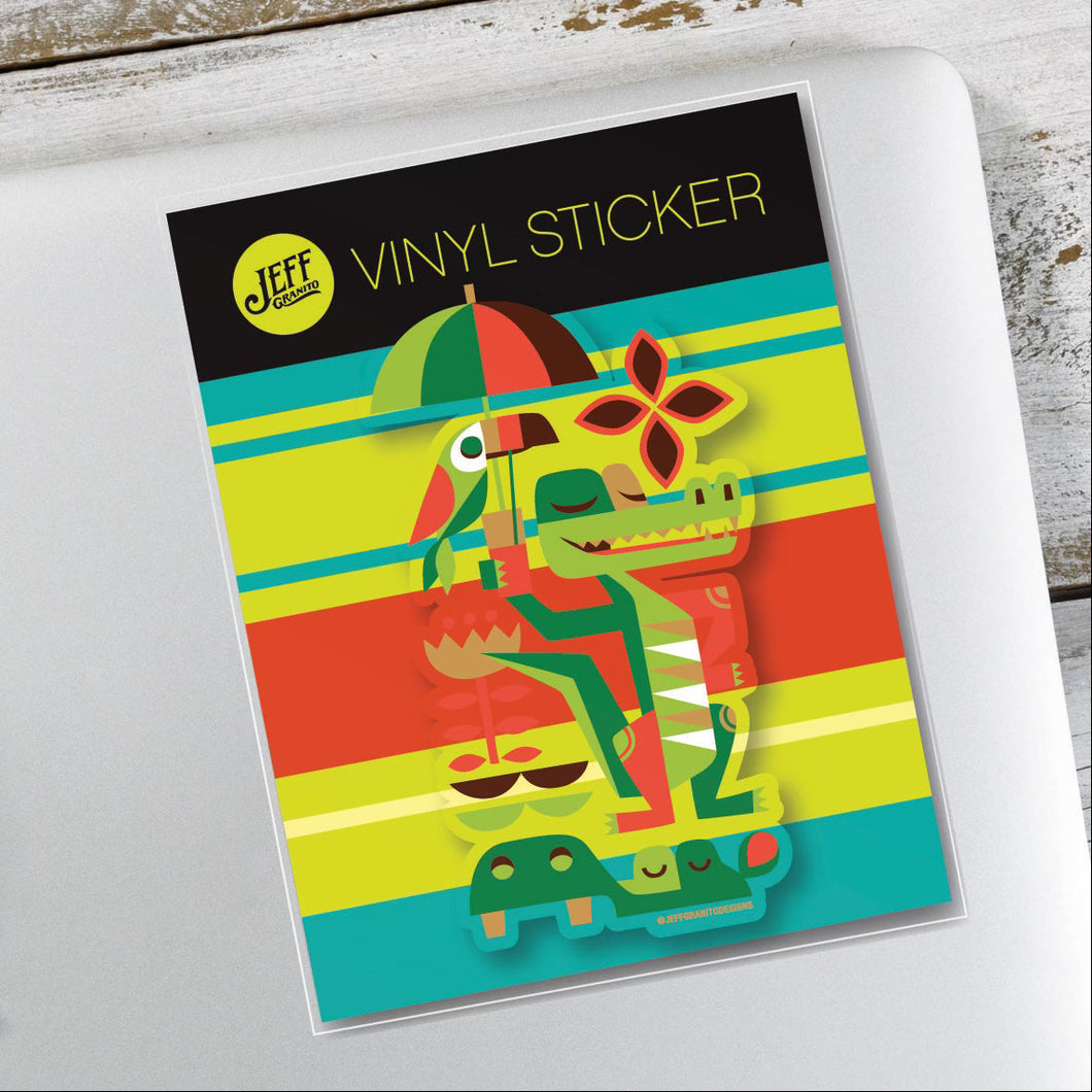 Jeff Granito's 'It's A Tiki World' Vinyl Sticker - Ready to Ship!