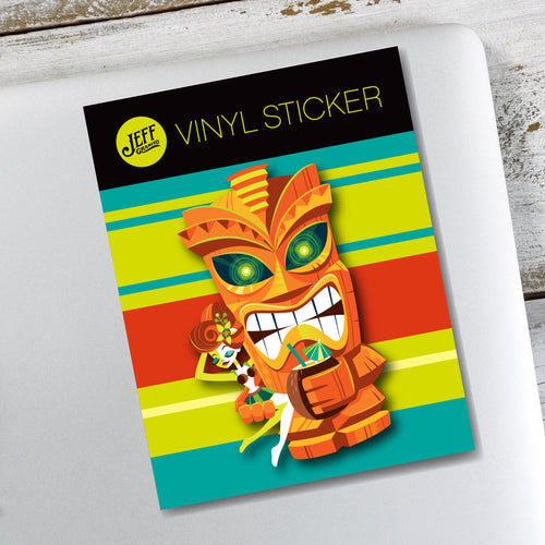 Jeff Granito's 'Tiki Planet' Vinyl Sticker - Ready to Ship!