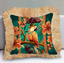 Jeff Granito's 'Head Salesman of the East' Fringe Pillow Cover - Ready to Ship! (FREE SHIPPING in U.S.)