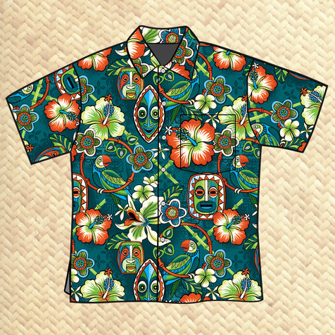 TikiLand Day 2024 'Tropic Serenade' - Classic Aloha Button-Up Shirt - Unisex - Ready to Ship!