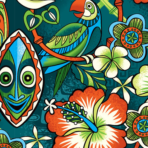TikiLand Day 2024 'Tropic Serenade' - Classic Aloha Button-Up Shirt - Womens - Ready to Ship!
