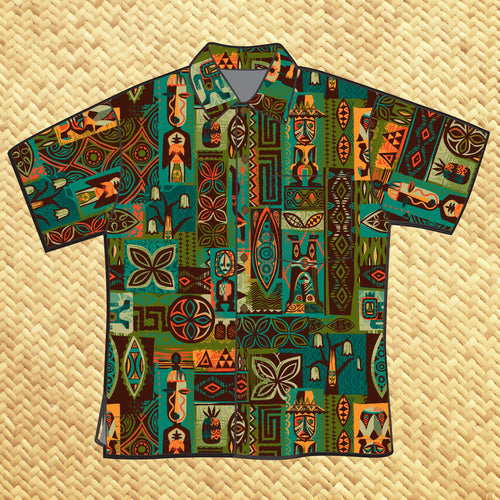 TikiLand Mug Society 2024 Member Exclusive: 'Garden of Tiki' - Unisex Aloha Shirt - Ready to Ship