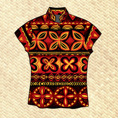 Jeff Granito's 'Traditional Stripe' -  Classic Aloha Button Up-Shirt - Womens - Ready to Ship!