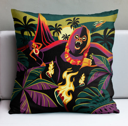Jeff Granito's 'Tiki Kong' Pillow Cover - Ready to Ship! (FREE SHIPPING in U.S.)