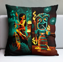 Jeff Granito's 'Tiki Portraits' Pillow Cover - Ready to Ship! (FREE SHIPPING in U.S.)