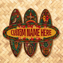 'Enchanted Tiki' Personalized Metal Bar Sign