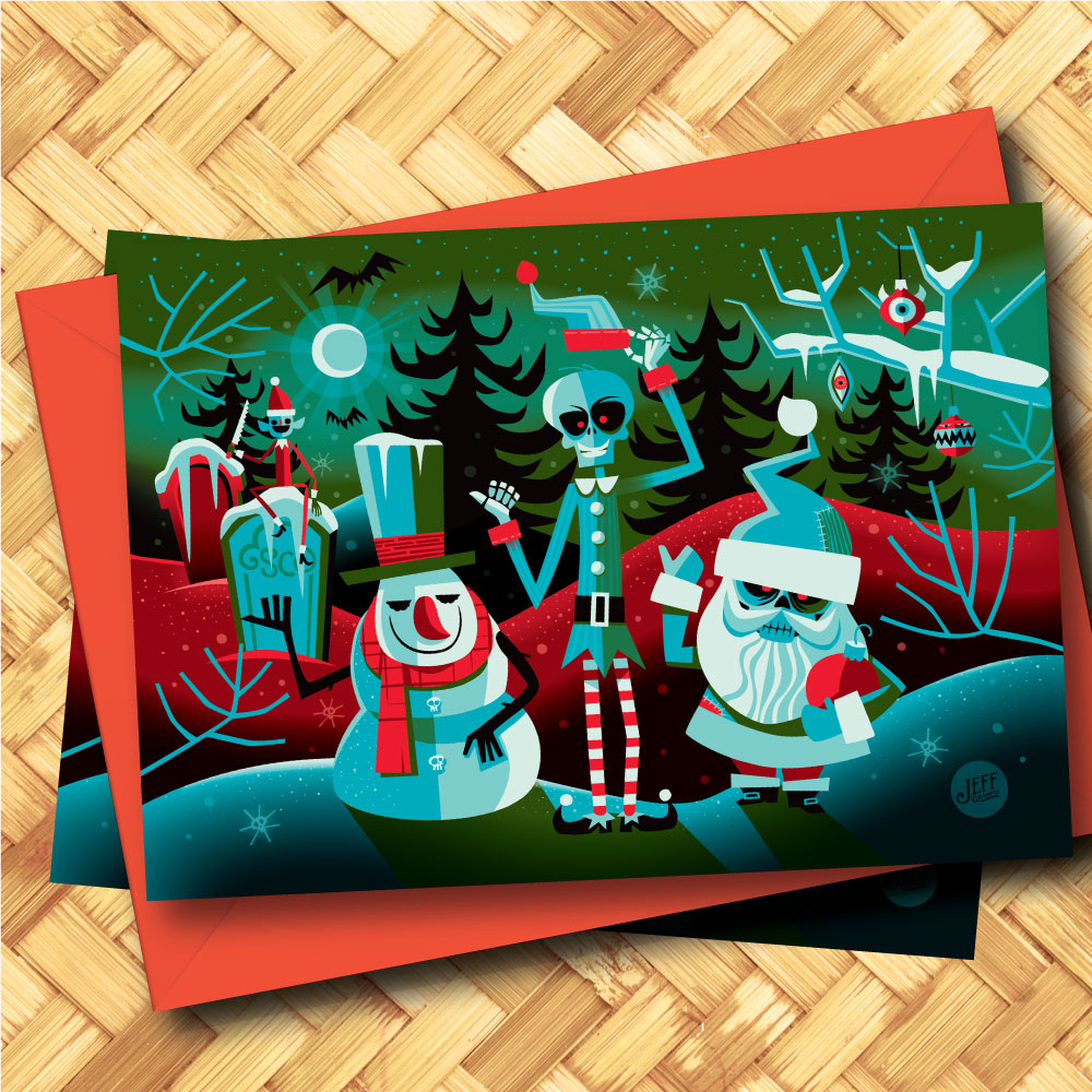 'Tree Trimming Ghosts' Greeting Card Set (20) - Ready to Ship!