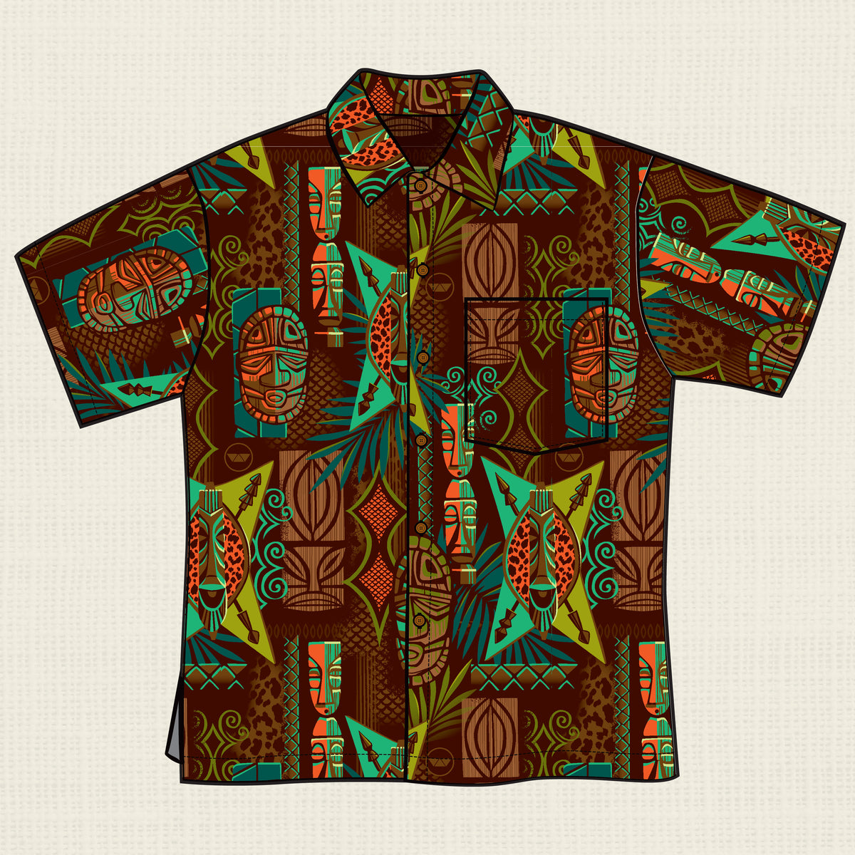 Jeff Granito's 'Pineapple Bird' Classic Aloha Button-Up Shirt - Womens - Ready to Ship main image 1