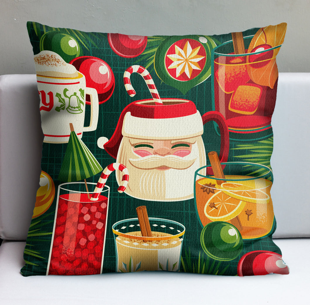 Jeff Granito's 'Warm Holiday Cheers' Pillow Cover - Ready to Ship! (FREE SHIPPING in U.S.)