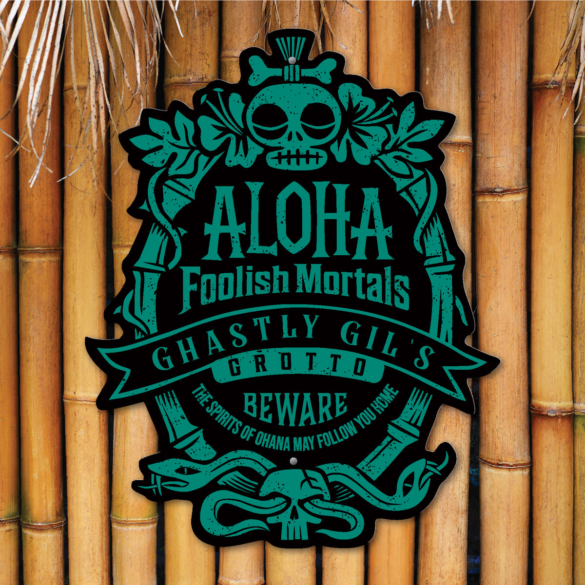 'Foolish Mortals' Personalized Metal Bar Sign - Pre Order – Tikiland ...