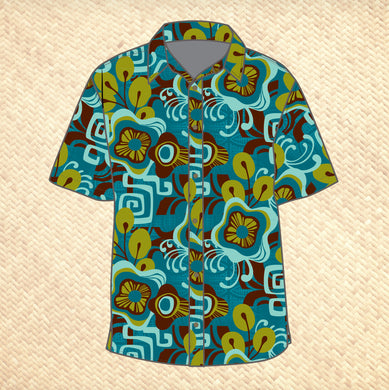 Jeff Granito's 'Mala Waikiki' Modern Fit with Flex Button-Up Shirt - Unisex - Ready to Ship!