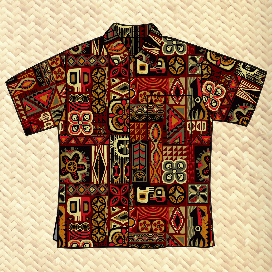 Jeff Granito's 'Geo Kapa' Classic Aloha Button Up-Shirt - Unisex - Pre-Order (FREE SHIPPING in U.S.)