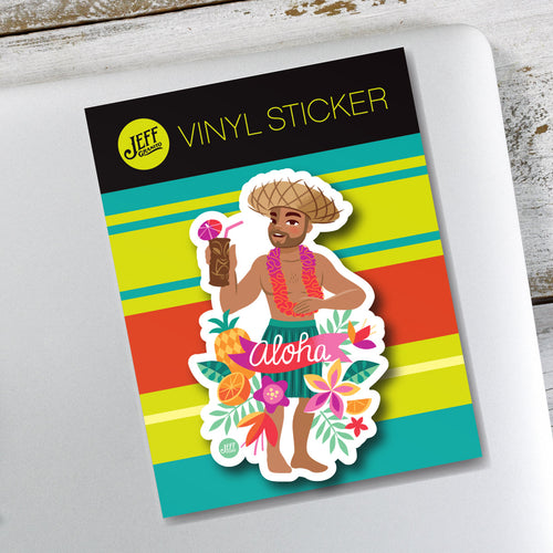 Jeff Granito's 'Kahuna Hula' Vinyl Sticker - Ready to Ship!