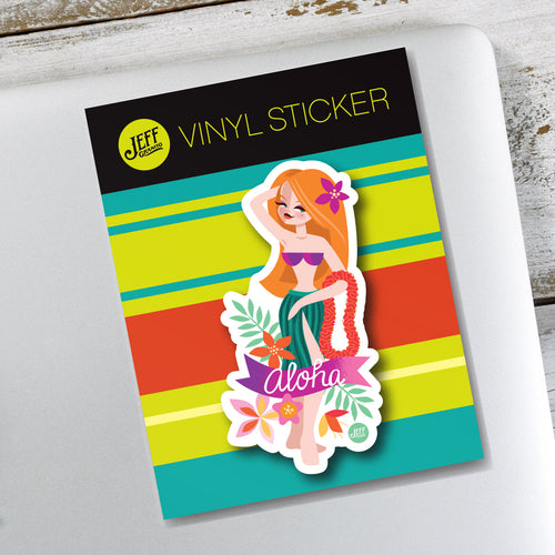 Jeff Granito's 'Ginger Hula' Vinyl Sticker