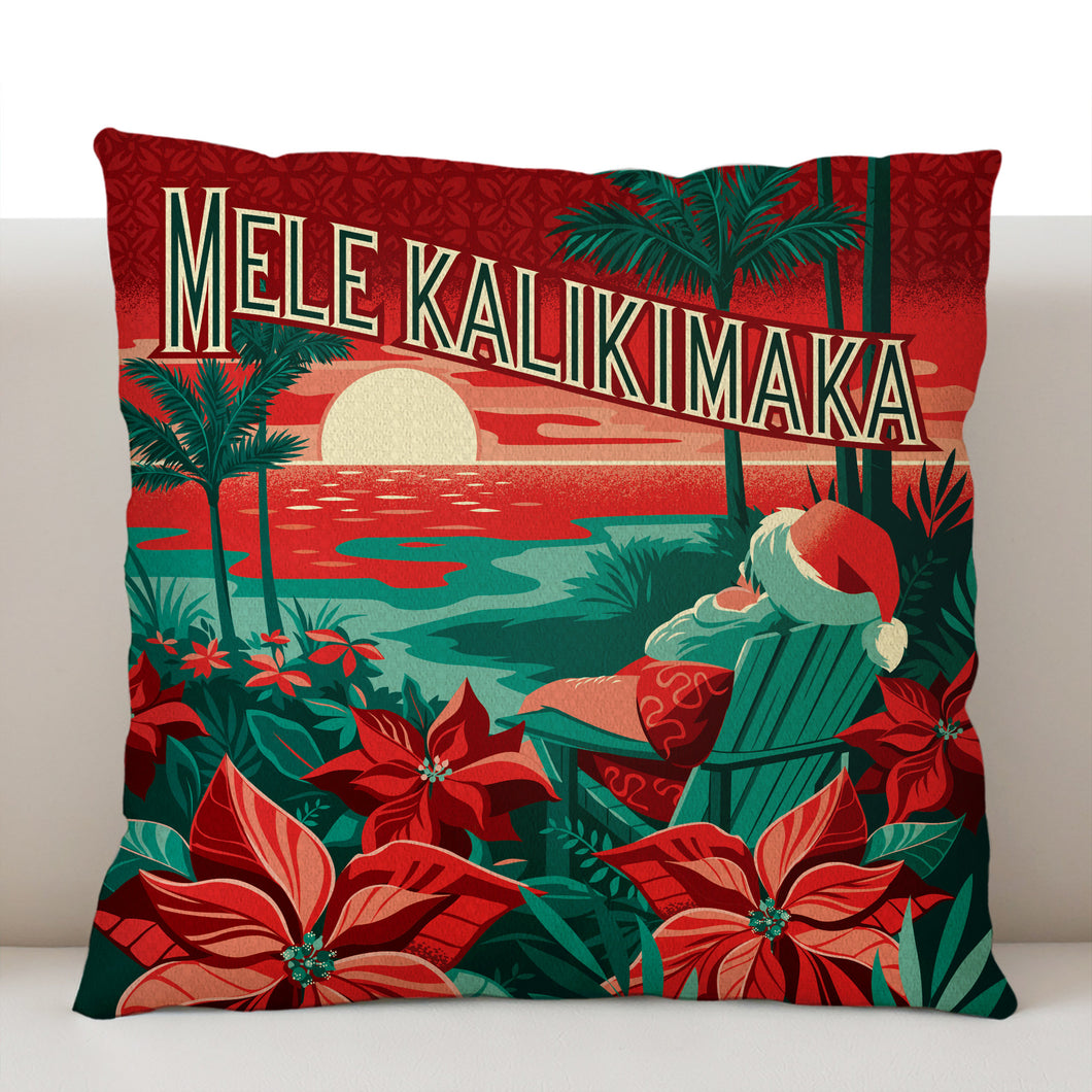 Jeff Granito's 'Mele Kalikimaka Sunset' Pillow Cover