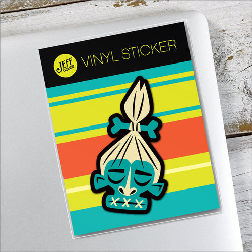 Jeff Granito's 'Shrunken Head' Vinyl Sticker - Ready to Ship!