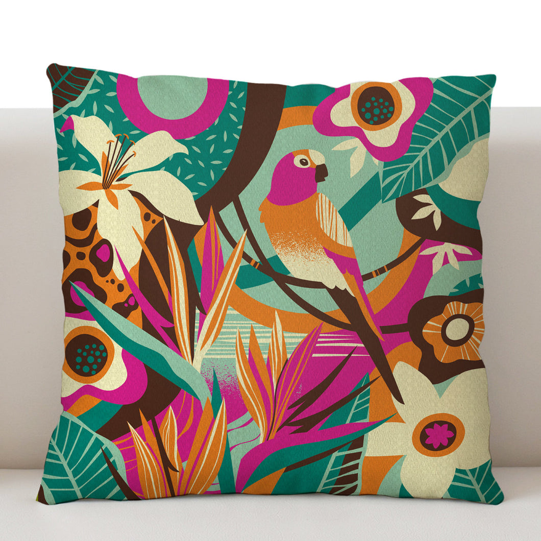 Jeff Granito's 'Birds of Paradise' Pillow Cover - Ready to Ship! (FREE SHIPPING in U.S.)