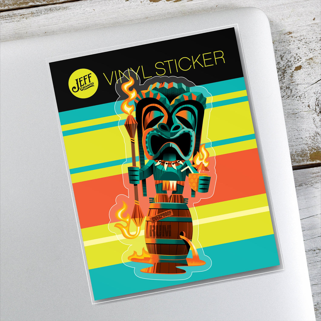 Jeff Granito's 'Over A Barrel' Vinyl Sticker - Ready to Ship!