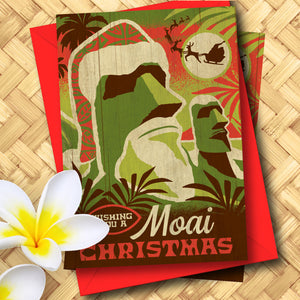 'Moai Christmas' Greeting Card Set