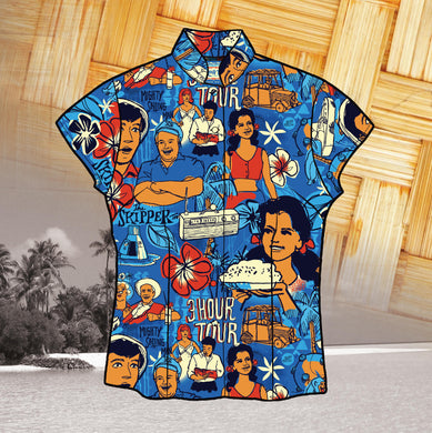 Jeff Granito's 'Three Hour Tour 2nd Edition' Classic Aloha Button Up-Shirt - Womens - Ready to Ship