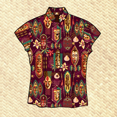 TikiLand Day 2023 'Spirit of Tiki' - Womens Aloha Shirt - Ready to Ship!