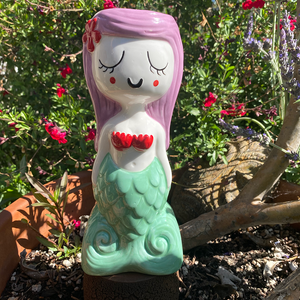 Tiki tOny's Lagoon Mermaid LAVENDER HAIR Tiki Mug - DECOR USE ONLY - Ready to Ship! (FREE SHIPPING in U.S.)