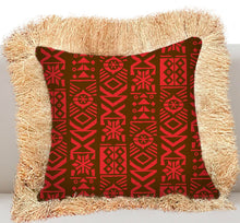 Moai Christmas Pillow Cover with Fringe - Ready to Ship!