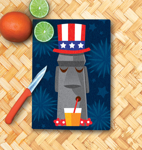 Jeff Granito's '4th of July Island' Glass Cutting Board - Rolling Pre-Order / Ready to Ship!