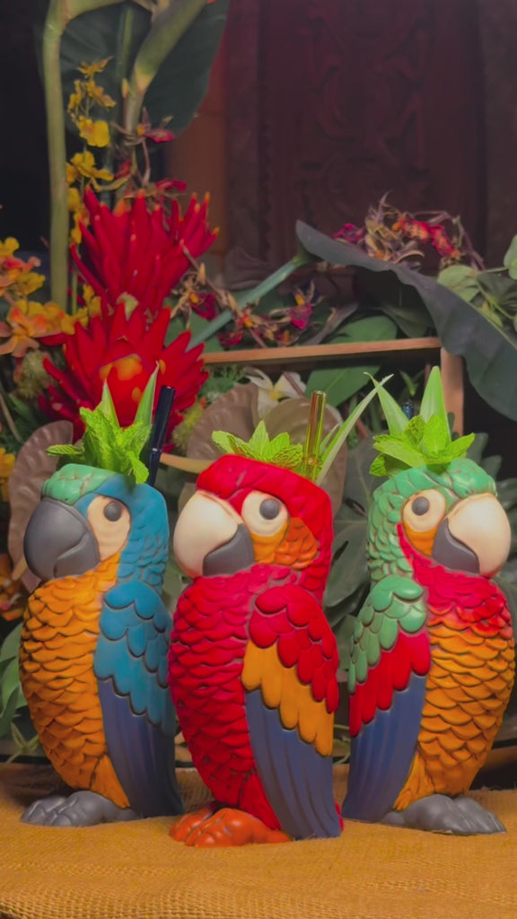 2026.06.15 PRODUCT Rum Runner Macaw Volcano Pacific and Jungle Ceramic Tiki Mugs — Instagram DZn9zpmPdQy