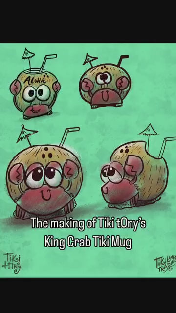 2024.08.25 PRODUCT Tiki tOnys King Coconut Red Ceramic Tiki Mug Design Process — Instagram C_GnMvYSTO2