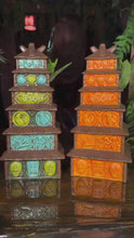 2025.05.24 PRODUCT Enchanted Tiki Pagoda Green Blue and Orange Ceramic Tiki Mugs — Instagram DKDzxD1pAJx