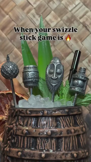2025.10.06 PRODUCT Tiki Bar Classics Metal Swizzle Sticks and Thors Sunken Rum Barrel Tiki Mug — Instagram DPeoYOvE3wJ